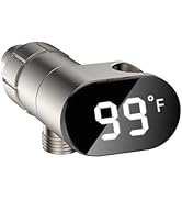 JDO LED Display Shower Thermometer Mount Bracket for Shower Arm and Hose, IPX7 Waterproof, Suitab...