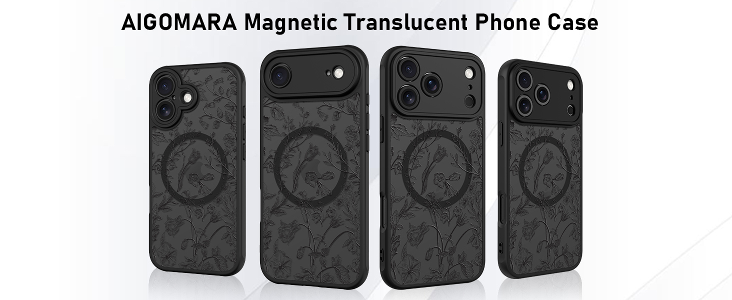 flower magentic transparent matte phone case