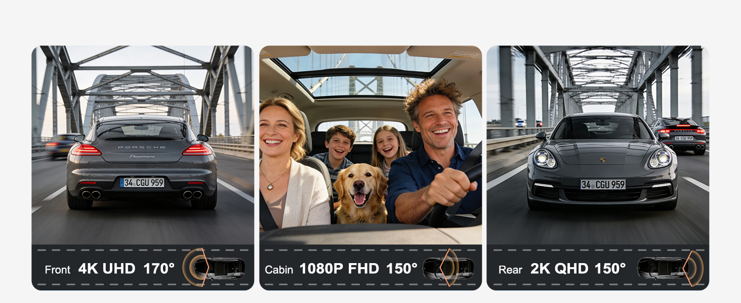 3 channel dash cam 4k