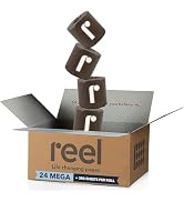Reel Premium Toilet Paper - 24 Rolls of Toilet Paper - 3-Ply Made From Tree-Free - Zero Plastic P...