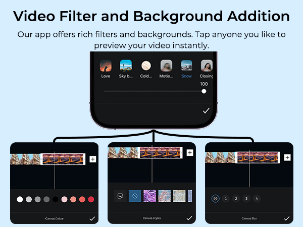 Video Filter and Background Addition