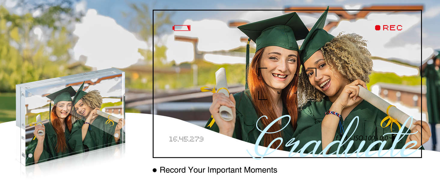 4x6 5x7 8x10 3.5x5 4x4 magnetic picture frame acrylic photo frame clear frameless double sided