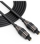 FEMORO Digital Optical Audio Cable 10 Ft Long, Fiber Toslink S/PDIF Optic Cord Replacement for So...