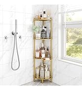 ELYKEN Corner Shower Caddy Standing, 4 Tier Rustproof Metal Shower Organizer with Soap Holder, Fl...