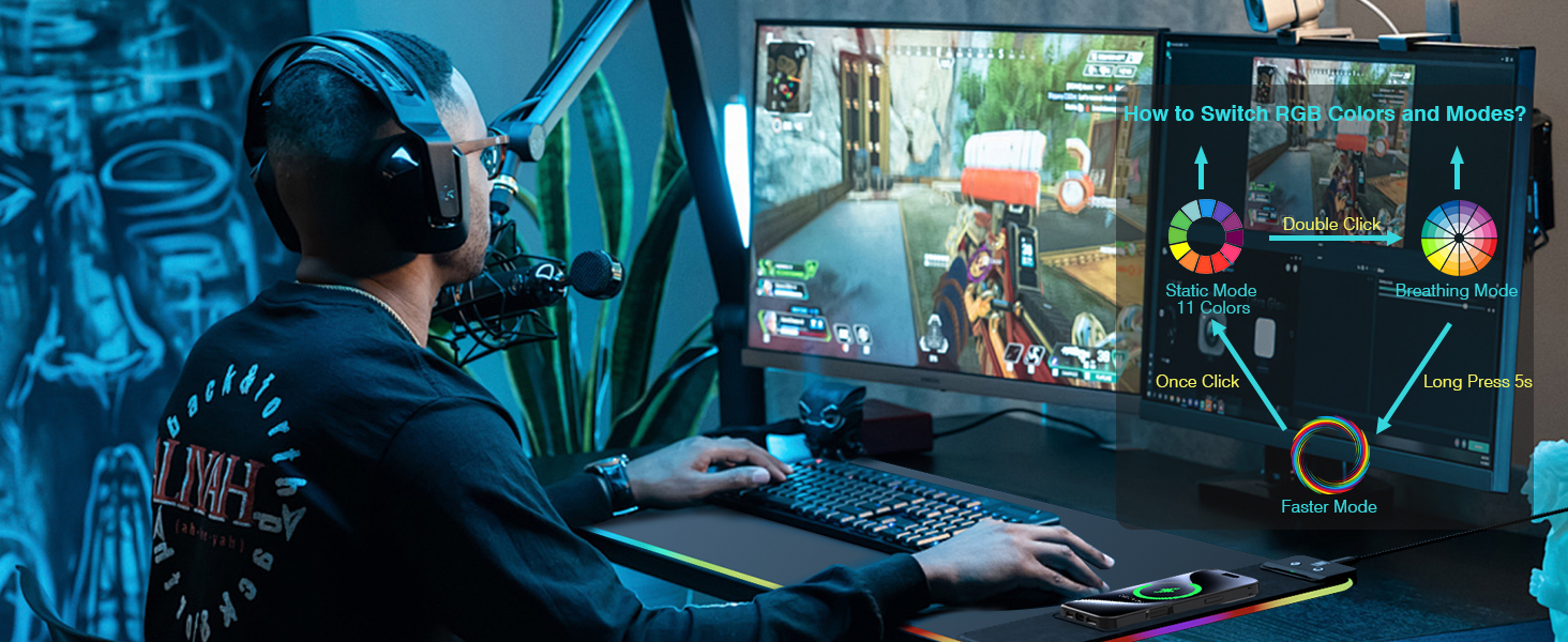 rgb mouse pad gaming