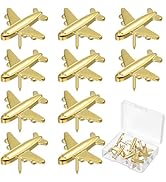 VILLCASE 24pcs Airplane Push Pins, Bulletin Board Decorative Thumb Tacks Safe Pushpin for Artwork...