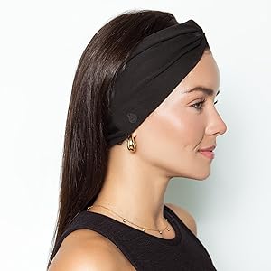 Black headband headphones sleep music podcast hair style fashion hairband dress sports party work