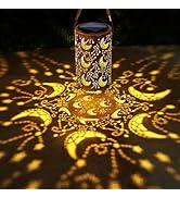 Toodour Solar Lantern Outdoor, Hanging Solar Outdoor Lights Garden Decor, Waterproof Hollow Out R...
