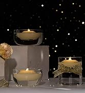 LACGO 3'' LED Waterproof Floating Novelty Candles Light, LED Battery-Powered Flameless Flicker Ca...