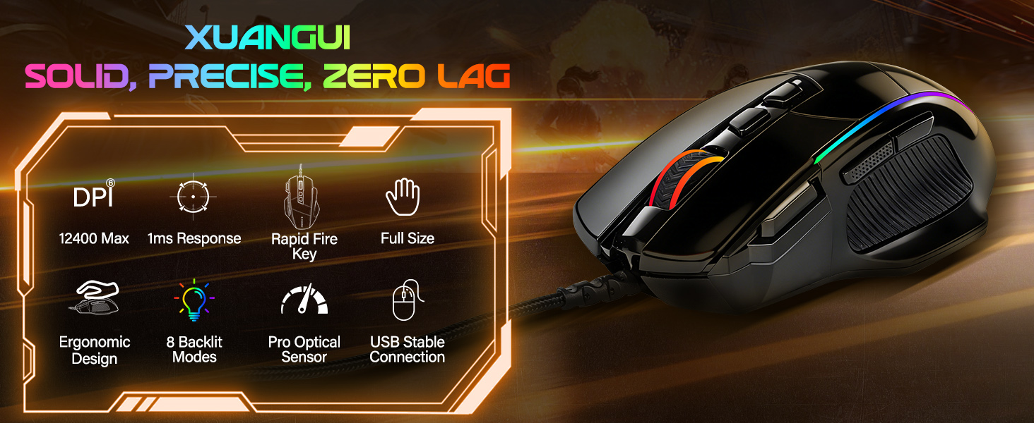 wired gaming mouse