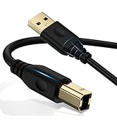 USB Printer Cable 6FT USB A to USB B Printer Cable, High-Speed Printer Cord for Scanners, Laptop,...