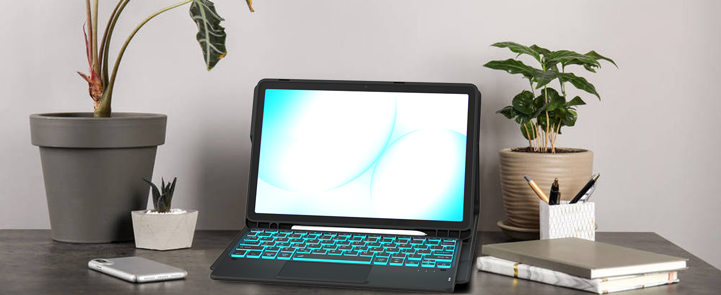 galaxy tab A11+ case with keyboard