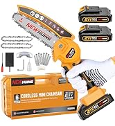 Mini Chainsaw 6-Inch Cordless - Handheld Mini Chain Saw Battery Powered - 21V Small Pruning Shear...