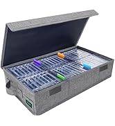 T WaveTree Cassette Tape Storage Box, Durable Cassette Tape Holder 16.34 x 9.25 x 3.54 Inch, Cass...