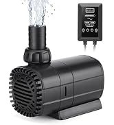 XPERTMATIC 25W DC Aquarium Pump, 925 GPH Variable Speed Fish Tank Pump, 11.5 ft Max Head, Ultra Q...