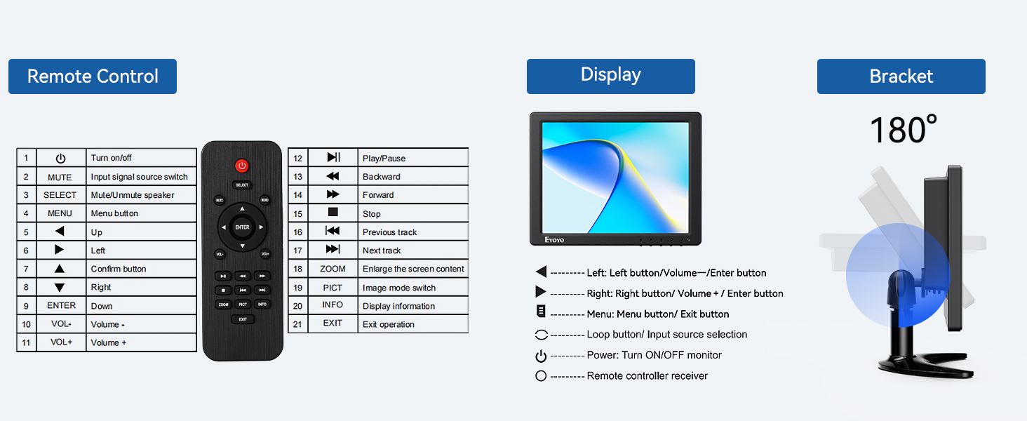 Eyoyo 8 Inch Small Monitor