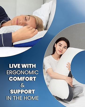 Live with ergonomic comfort and support at home cervical memory foam pillow side sleeper pillow
