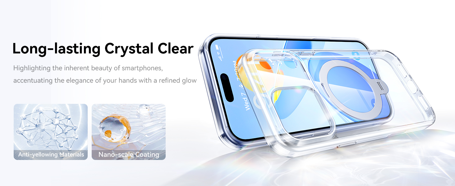 Peerock for iphone 17 pro max case clear with magnetic stand