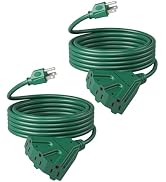 DEWENWILS 15 FT Outdoor Extension Cord for Halloween, Weatherproof 16/3 SJTW Power Cable for Outd...