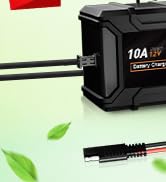 DC House Battery Charger 12V 10A, Smart Car Trickle Charger Fully Automatic Maintainer Desulfator...