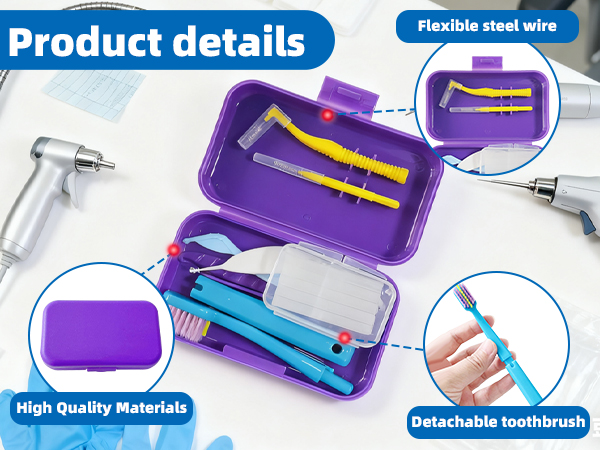 6-in-1 Orthodontic Oral Care Kit with Case
