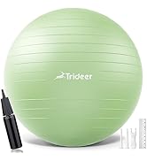 Trideer Yoga Ball - Exercise Ball for Workout pilates Stability - Anti-Burst and Slip Resistant f...