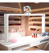 KIRKAS 34inch Large Half Moon Light for Nail Tech, 456 LEDs 3 Color Modes Infinitely Knob Arch Li...