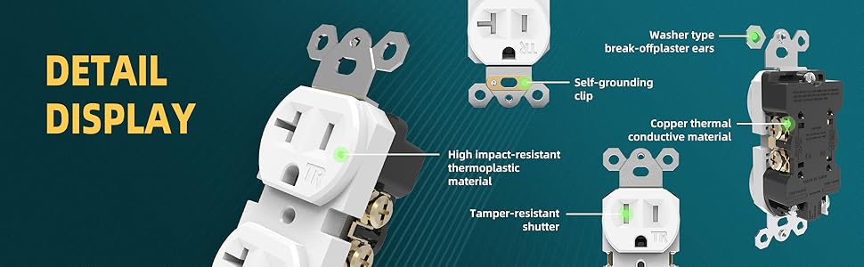 tamper resistant duplex receptacles