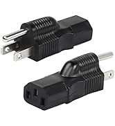 CERRXIAN NEMA 5-15P to IEC 320 C13 Female 15A/125V Computer Power Adapter(2-Pack)
