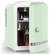 Electactic Mini Fridge for Bedroom, 4L/6 Cans Small Cosmetic Fridge for Skincare, Makeup, Medicin...