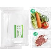 Vacuum Sealer Bags 30PCS Reusable Sealing Zipper Bags BPA-Free 2 Size (8.3 x 8.7 inch, 10.2 x 11 ...