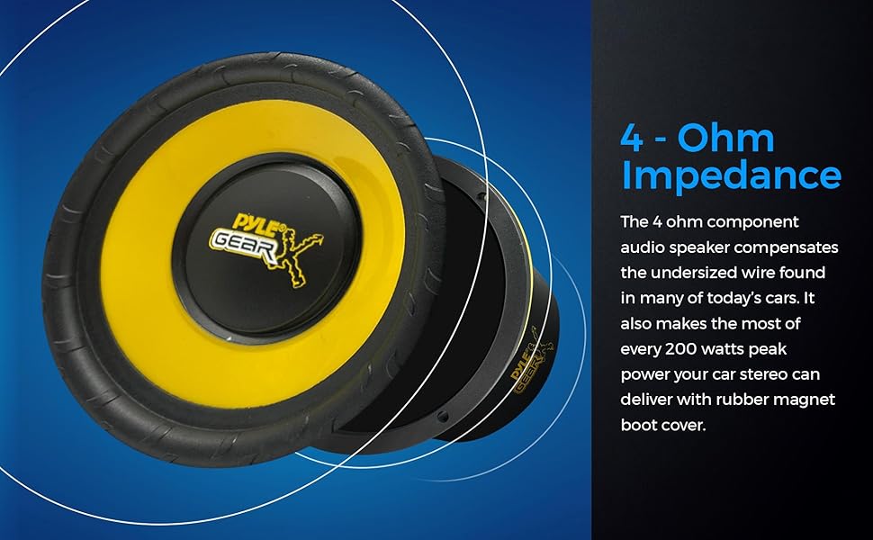 Car Bass Speaker, Car Audio Bass Speaker, Pyle Car Bass Speaker, Mid Bass Speaker, Pyle Bass Speaker