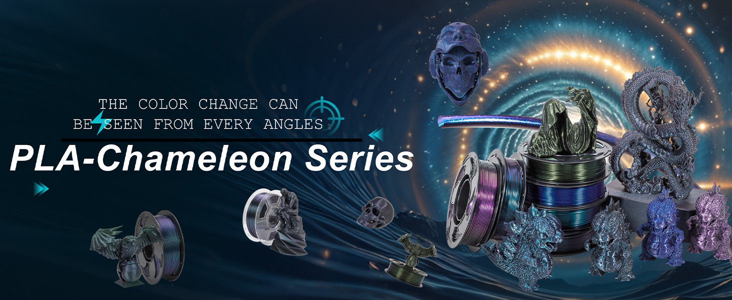 Toksen3D printing filament PLA PETG TPU gradient bi dual tri color rainbow filament