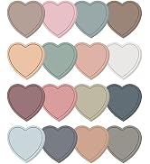 AnyDesign Boho Heart Cutouts 16 Colors Heart Shape Paper Cut-Outs Colorful Cutting Bulletin Board...