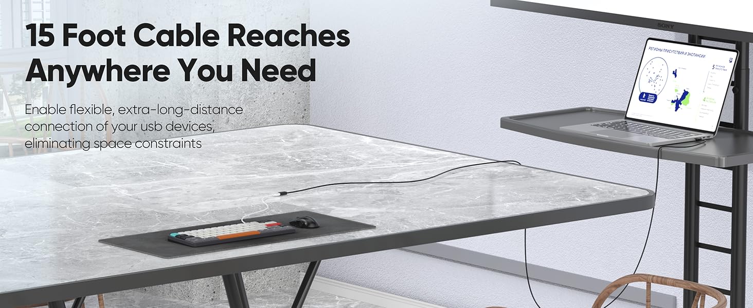 usb extension cable 15 ft