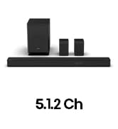 Hisense AX5125H 5.1.2Ch Sound Bar with Wireless Subwoofer, 500W, Dolby Atmos, Bluetooth 5.3, EzPl...