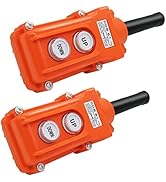 mxuteuk 2pcs Dump Trailer Remote Up Down Switch, Hoist Control Switch Hoist Controller Crane Mome...