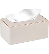 Leather Tissue Box Cover Rectangle,Stylish Tissues Box Holder Modern Rectangular Facial Paper Tow...