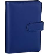 Antner A6 PU Leather Budget Binder Refillable 6 Ring Notebook Binder for A6 Refill Paper, Loose L...