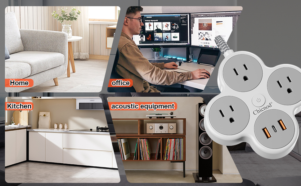 power strip for dorm home and so on