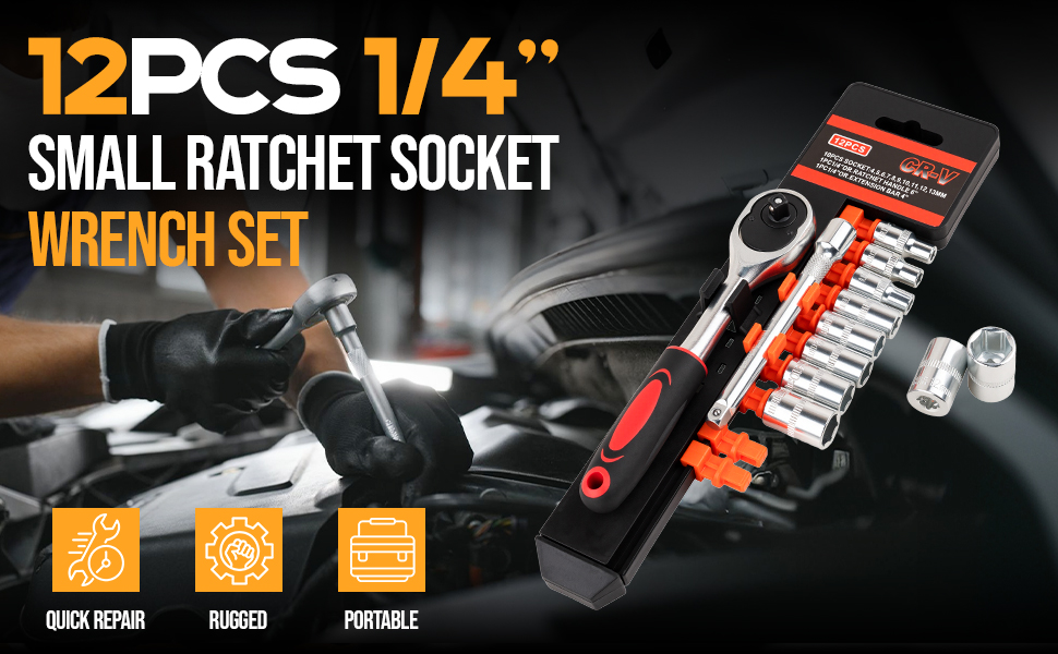 SMALL RATCHET SOCKET WRENCH SET