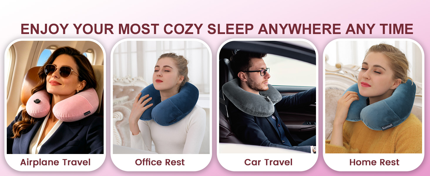 inflatable neck pillow airplane