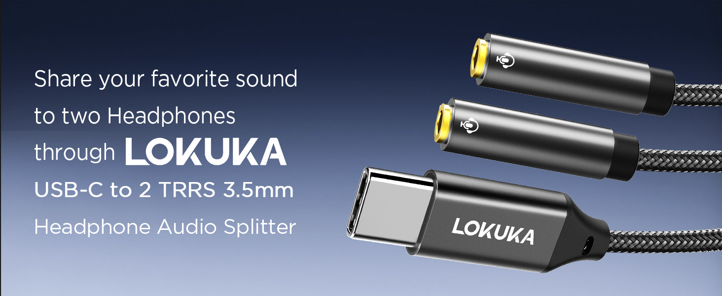 USB-C headphone splitter
