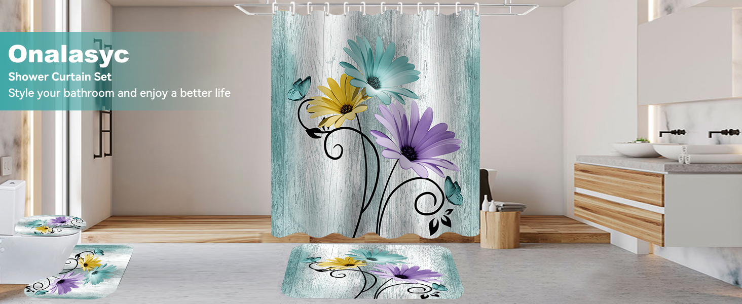 bathroom rug and shower curtain sets