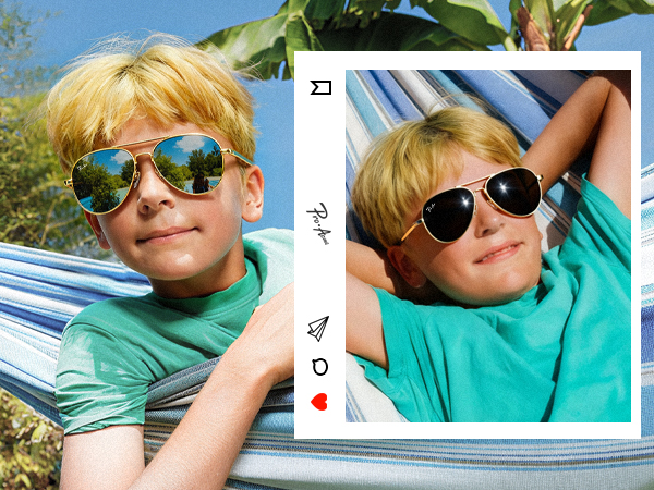 Pro Acme Kids Aviator Sunglasses for Boys Girls, Polarized Small Face for Youth