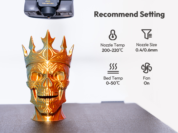 PLA Slik Tri-color Filament