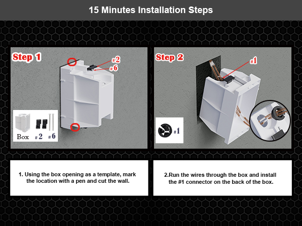 DVFR1W-1 Recessed Electrical/Outlet Box Wall Plate Kit