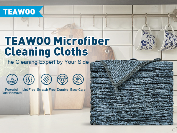 TEAWOO Microfiber Cleaning Cloths