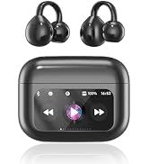 Yeabomy Clip On Ear Headphones, Open Ear Earbuds Wireless Bluetooth 5.4, Clip On Earbuds with LCD...