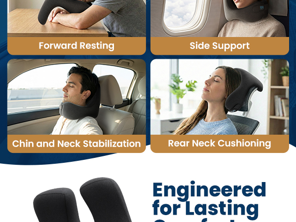 Everlasting Comfort Upgraded Neck Pillow Airplanes